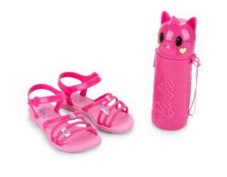 Sandália Infantil Grendene Kids Barbie Uni Menina - Rosa