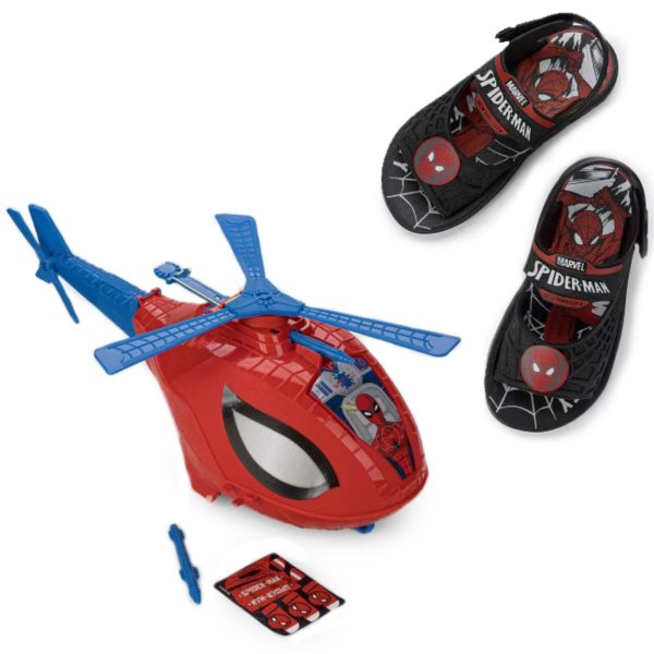 Sandália Helicóptero Homem Aranha Sky Menino - Preto e Vermelho