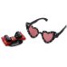 Sandália Disney Minnie Dress Like Glitter Menina - Preto e Vermelho