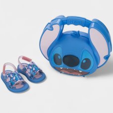 Sandália Infantil Stitch Lancheira Grendene Kids Menina - Azul e Rosa