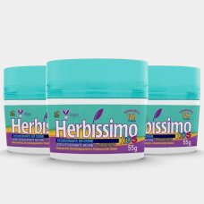 Kit 3 Desodorante Creme Herbíssimo Antitranspirante Kids - 55g