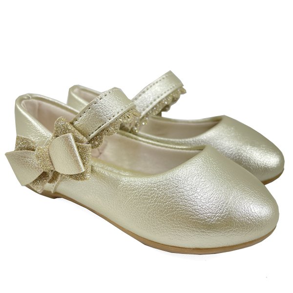 Sapatilha Infantil Klin Princesa Baby Laço - Dourado