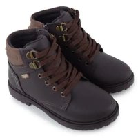 Bota Infantil Klin Rock Menino - Preto e Marrom