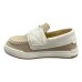 Mocassim Infantil Klin Flyer Menino - Off White e Bege