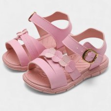 Sandália Infantil Klin Tic Tac Coração Menina - Rosa