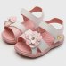 Sandália Infantil Klin Tic Tac Menina - Rosa e Branco