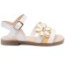 Sandália Klin Infantil Suami Flor - Branco e Amarelo