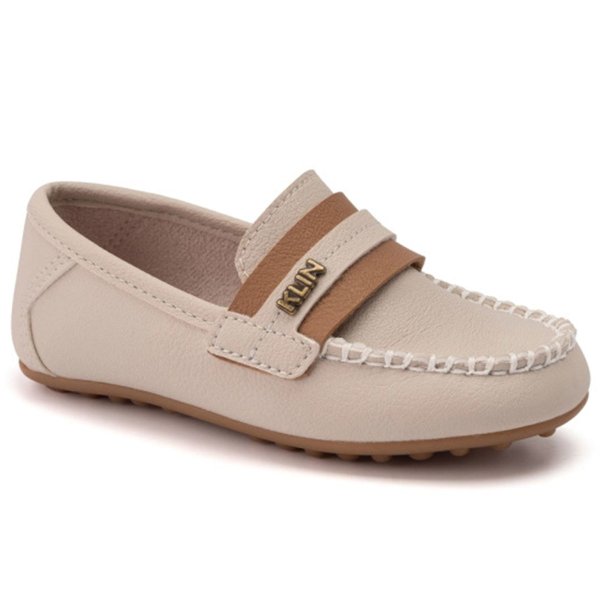 Mocassim Infantil Klin Curumim - Creme