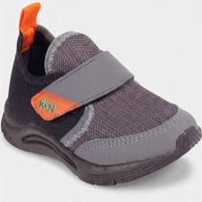 Tênis Infantil Klin New Sport Anatômico Menino - Cinza e Laranja