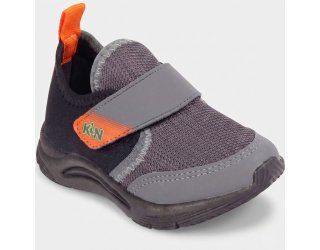 Tênis Infantil Klin New Sport Anatômico Menino - Cinza e Laranja