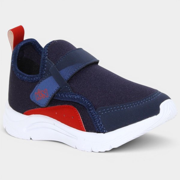 Tênis Infantil Klin New Sport Mini Menino - Marinho e Vermelho