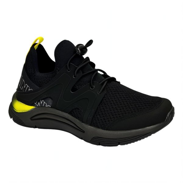 Tênis Infantil Klin New Sport Menino - Preto e Amarelo