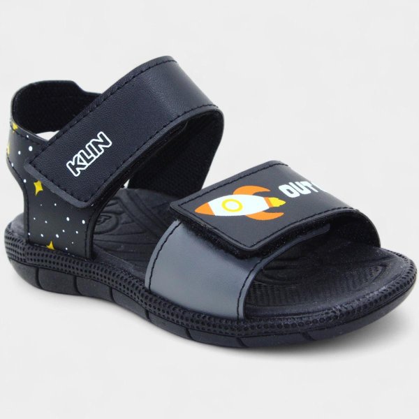 Papete Infantil Klin Tic Tac Foguete Casual Baby - Preto