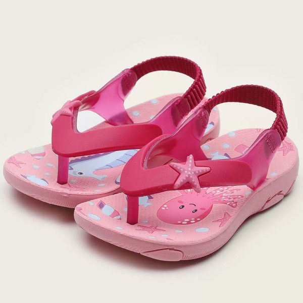 Chinelo Infantil Klin Acqua Print Menina - Rosa