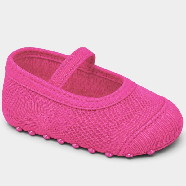 Meia Sapatilha Infantil Lupo Antiderrapante - Rosa
