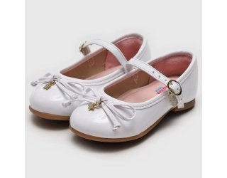 Sapatilha Boneca Molekinha Detalhe Laço - Branco Sapatilha Boneca Molekinha Detalhe Laço - Branco