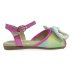 Sandália Infantil Molekinha Laço Tecido Aquarela - Rosa
