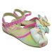Sandália Infantil Molekinha Laço Tecido Aquarela - Rosa