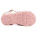 Sandália Infantil Molekinha Laço Gliter Mini - Prata e Rosa