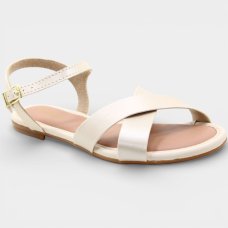 Sandália Infantil Molekinha Básica Tira Cruzada - Creme