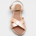 Sandália Infantil Molekinha Básica Tira Cruzada Metalizada - Ouro Rosado