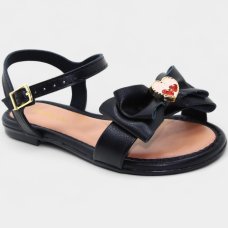Sandália Infantil Molekinha Laço Detalhe - Preto