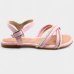 Sandália Infantil Molekinha Tira Cruzada Strass - Rosa