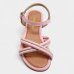 Sandália Infantil Molekinha Tira Cruzada Strass - Rosa