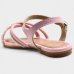 Sandália Infantil Molekinha Tira Cruzada Strass - Rosa