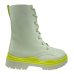 Bota Infantil Molekinha Coturno Zíper - Creme e Verde