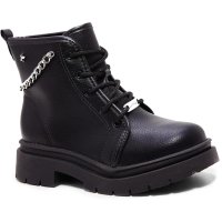 Bota Coturno Infantil Molekinha Corrente Menina - Preto