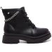 Bota Coturno Infantil Molekinha Corrente Menina - Preto
