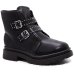 Bota Coturno Infantil Molekinha Com Fivela Menina - Preto