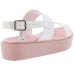 Sandália Infantil Molekinha Flatform Verniz Pingente - Branco