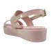 Sandália Infantil Molekinha Flatform Verniz Pingente - Rosa