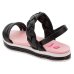 Sandália Infantil Molekinha Flatform Tiras Trançadas - Preto