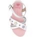 Sandália Infantil Molekinha Flatform Tira Strass Pedraria - Rosa