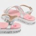 Sandália Infantil Molekinha Flatform Strass Menina - Prata