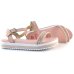 Sandália Infantil Molekinha Flatform Tira Strass - Rosa