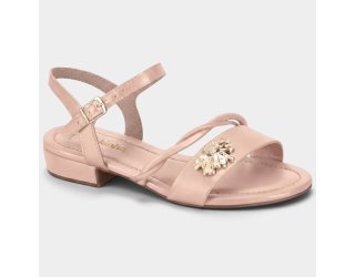 Sandália Infantil Molekinha Napa Turim Tira Dupla Salto Baixo - Rose Sandália Infantil Molekinha Napa Turim Tira Dupla Salto Baixo - Rose
