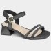 Sandália Infantil Molekinha Strass Salto Bloco - Preto