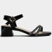 Sandália Infantil Molekinha Strass Salto Bloco - Preto