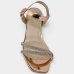 Sandália Infantil Molekinha Strass Salto Bloco - Rose Gold