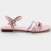 Sandália Infantil Molekinha Strass Apliques Menina - Rosa