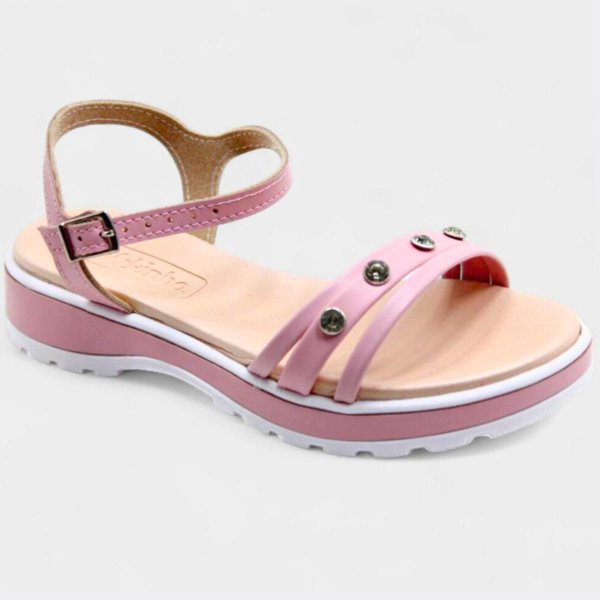 Papete Infantil Molekinha Strass Menina - Rosa