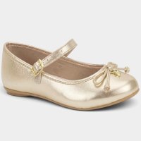 Sapatilha Infantil Molekinha Laço - Dourado
