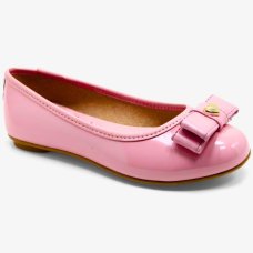 Sapatilha Infantil Molekinha Laço Verniz - Rosa
