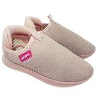 Slip On Infantil Molekinha Tecido Brilho - Rosa