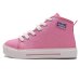 Tênis Infantil Molekinha Cano Alto Lona Gliter - Rosa