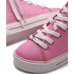 Tênis Infantil Molekinha Cano Alto Lona Gliter - Rosa